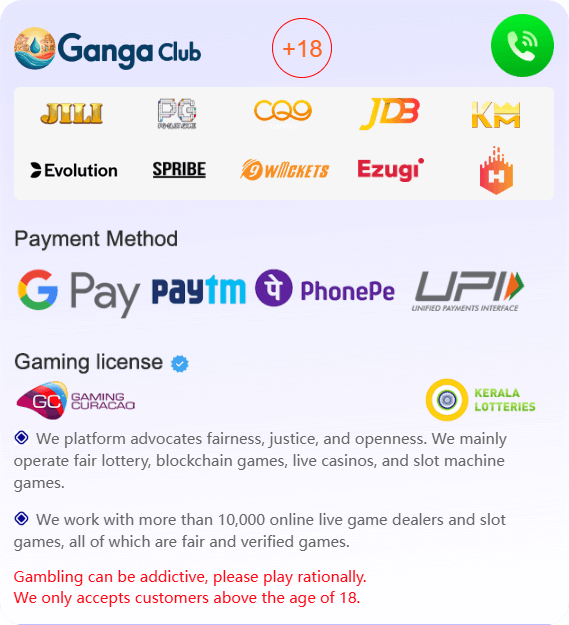 Payment method and gaming license